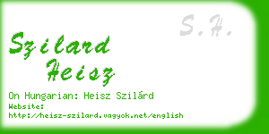 szilard heisz business card