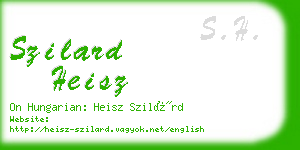 szilard heisz business card